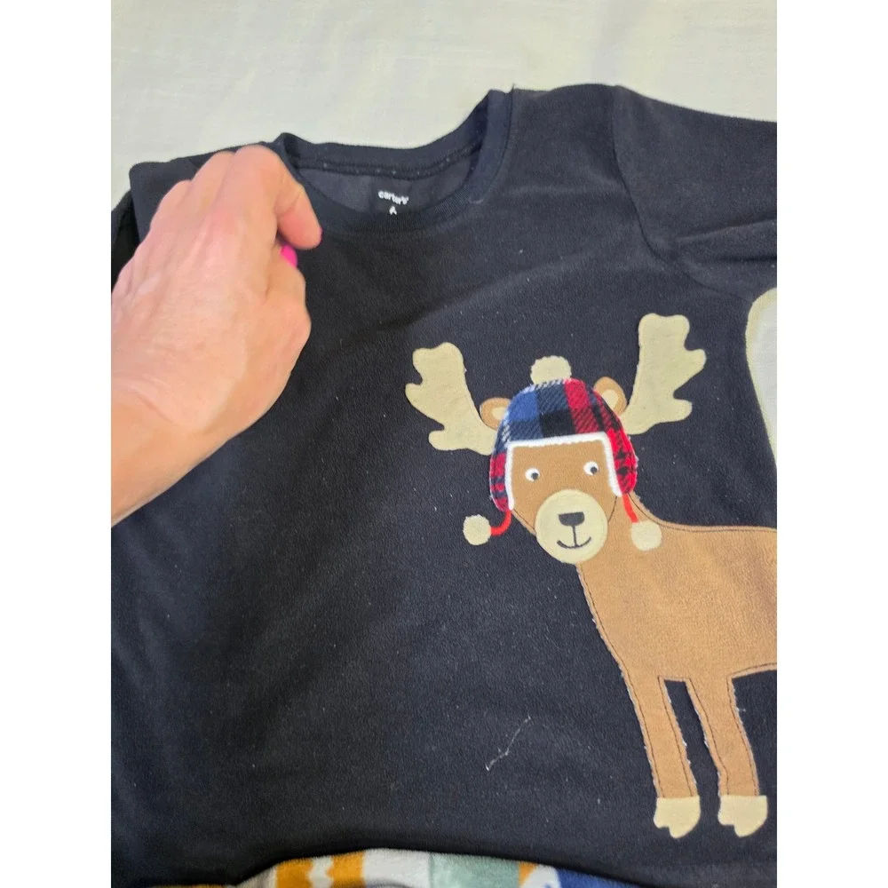 Star Wars Grogu & Carters Moose Alligator Fleece Pajama Set Bundle Boys 6 6/7